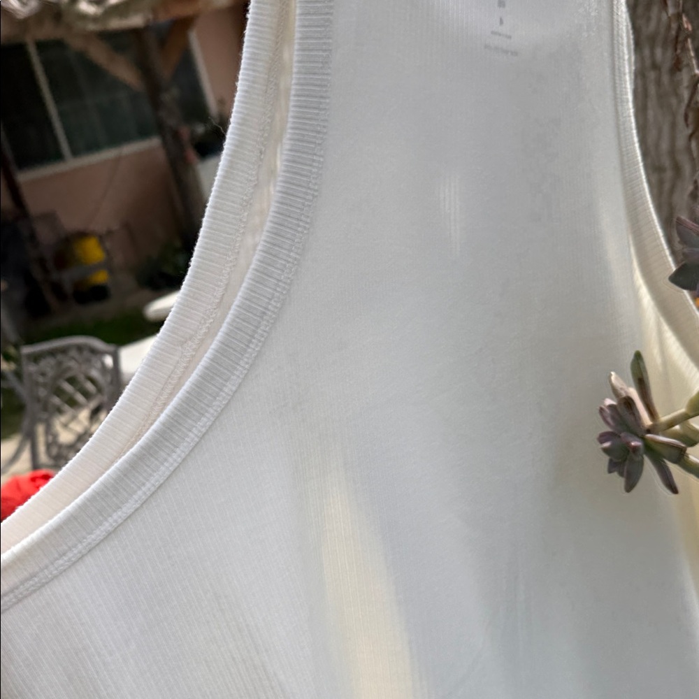 Torrid Cream Ribbed Tank Top - Picture 5 of 5